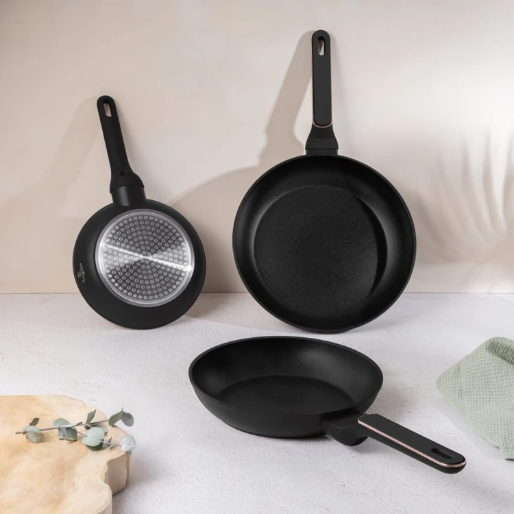 Zestaw 3 patelni BerlingerHaus BH- 8360 | Black Rose Collection