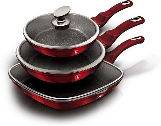 Zestaw 3 patelni z pokrywkami BerlingerHaus BH-6189