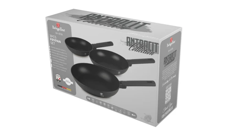 Zestaw 3 patelni BerlingerHaus Antracit BH-8138