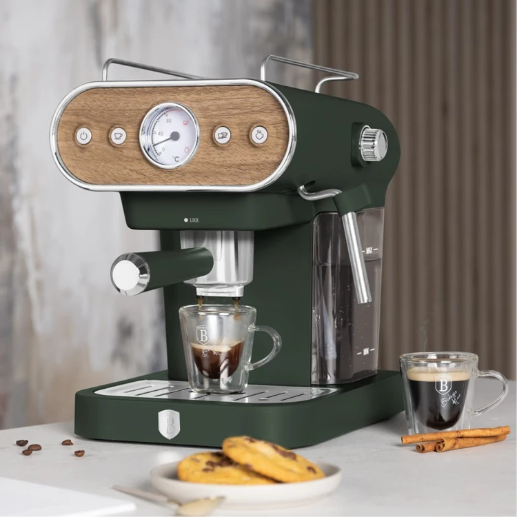 Ekspres kolbowy 3 w 1 Matte Green Collection BerlingerHaus BH-9857