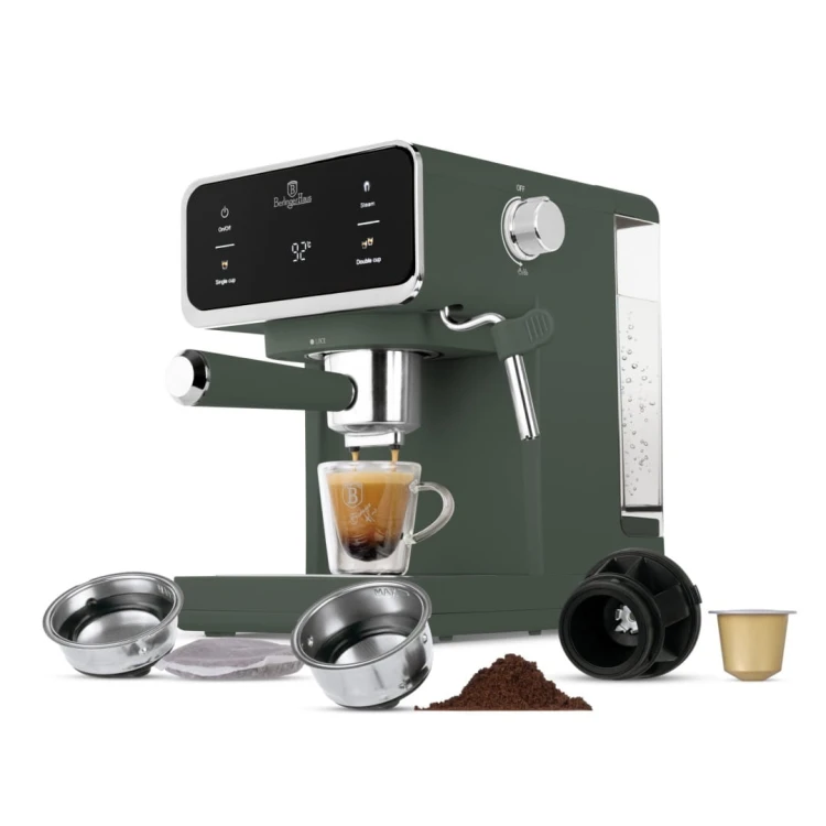 Ekspres kolbowy 3 w 1 BerlingerHaus Matte Green Collection BH-9850