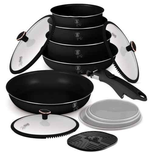 Zestaw garnków 13 el. z odpinaną rączką BerlingerHaus BH-8419 Black Rose Collection