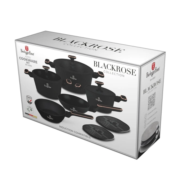Zestaw garnków 10 el. BerlingerHaus BH-8362 Black Rose