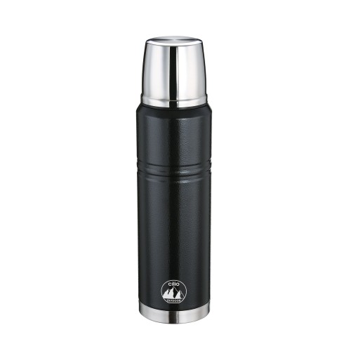 Stalowy termos, 1 l, śred. 8,5 cm, wys. 32,5 cm