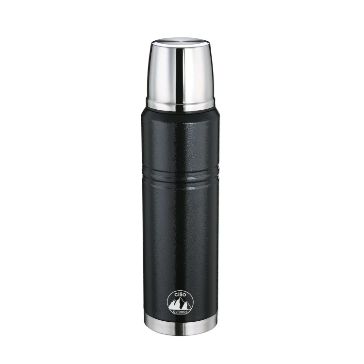 Stalowy termos, 1 l, śred. 8,5 cm, wys. 32,5 cm