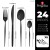 Sztućce 24szt BerlingerHaus Matte Black Collection BH-3069