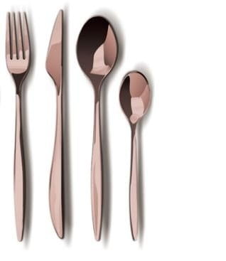 Zestaw sztućców 24 szt. FashionTV FTV-0083 Mirror Rose Gold