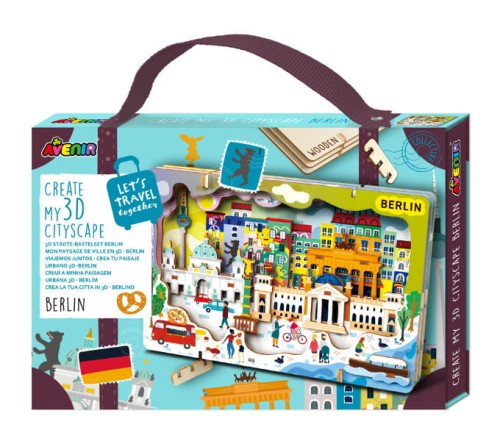 Stwórz pejzaż miejski Berlin puzzle drewniane 3D