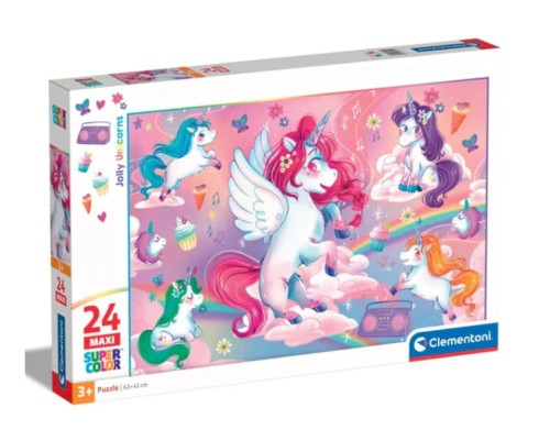 Puzzle 24 Maxi Noli Jolly Unicorns - CLEMENTONI