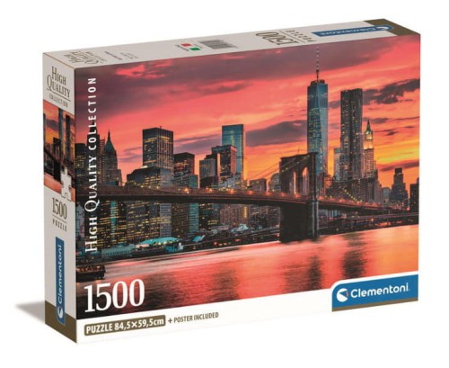 Puzzle 1500 East River at Dusk - CLEMENTONI