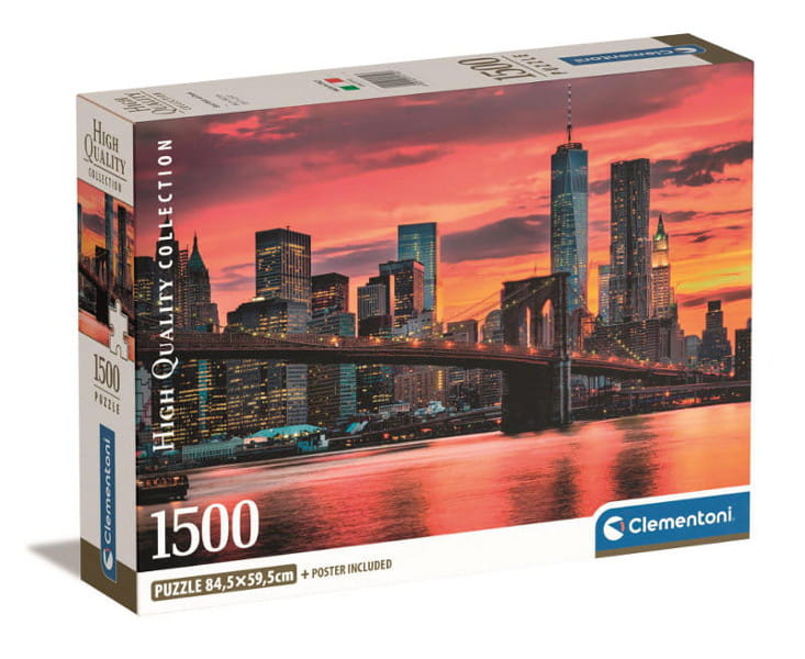 Puzzle 1500 East River at Dusk - CLEMENTONI