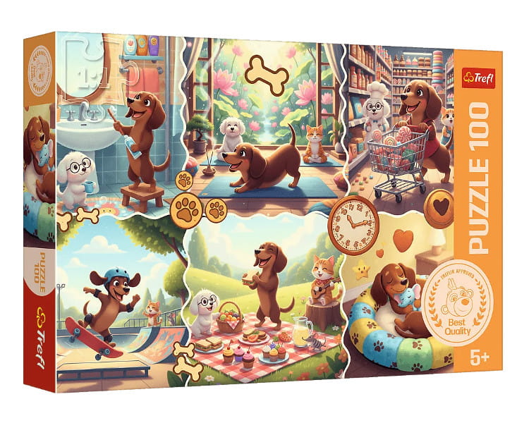 Puzzle 100 Długi dzień jamnika