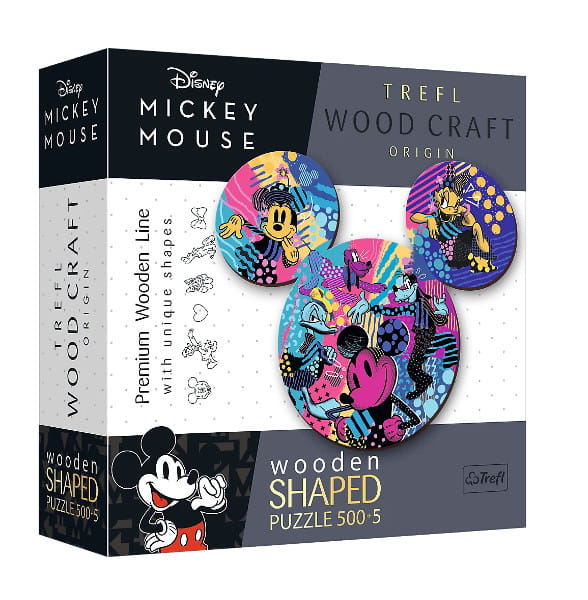 Puzzle drewniane Mickey Mouse 505el Kultowa Myszka Mickey
