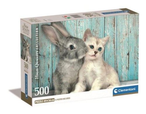 Puzzle 500 Cat&Bunny Compact - CLEMENTONI