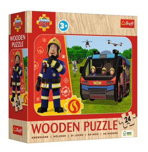 Puzzle Drewniane 24 Niesamowity Strażak - Trefl