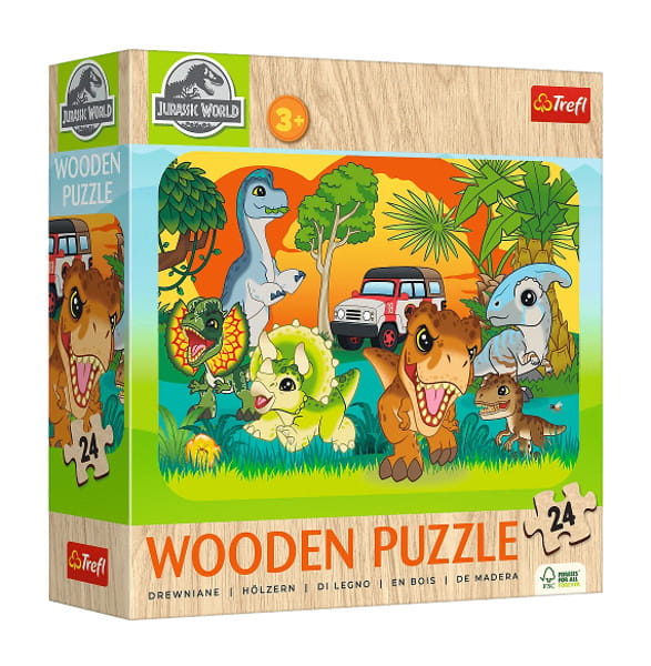Puzzle Drewniane 24 Poznaj Dinozaury - Trefl