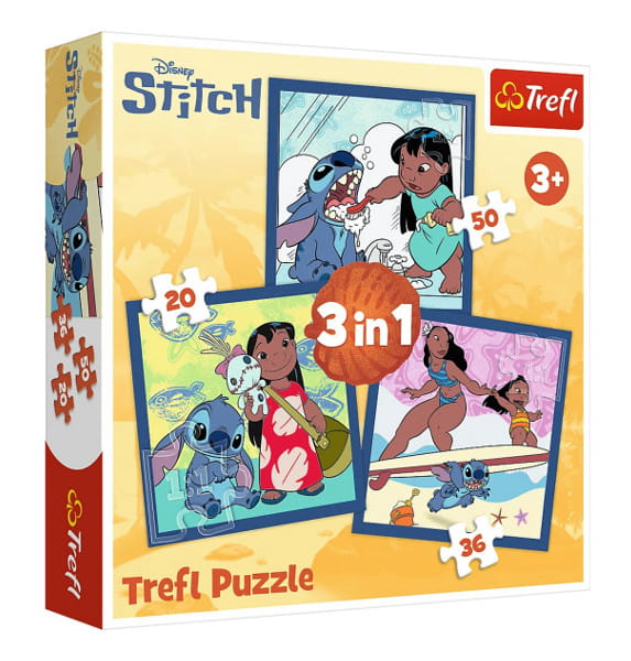 Puzzle 3w1 Czas ze Stitchem