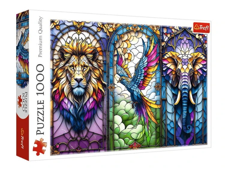 Puzzle 1000 Witraż: Zwierzęta