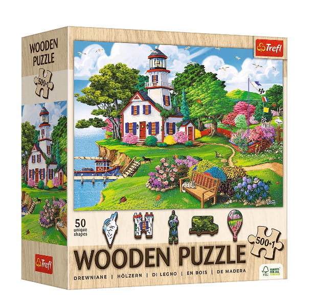 Puzzle 500+1 Drewniane Letnia przystań