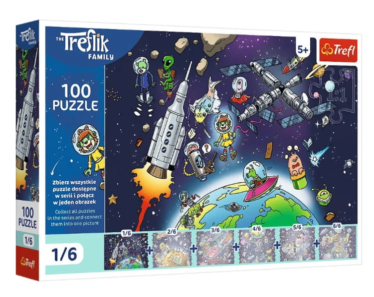Puzzle 100 UFT Treflinka w kosmosie