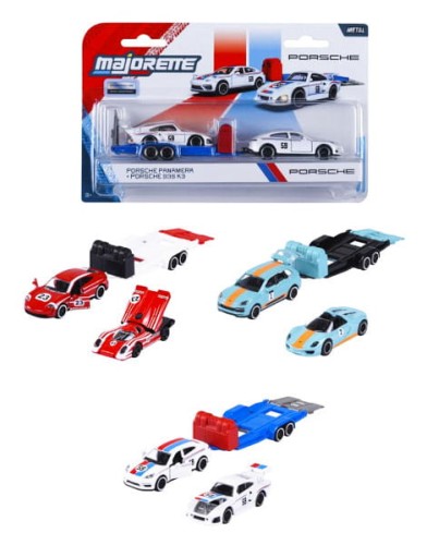 Majorette Porsche z przyczepami