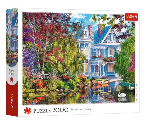 Puzzle Dom nad jeziorem