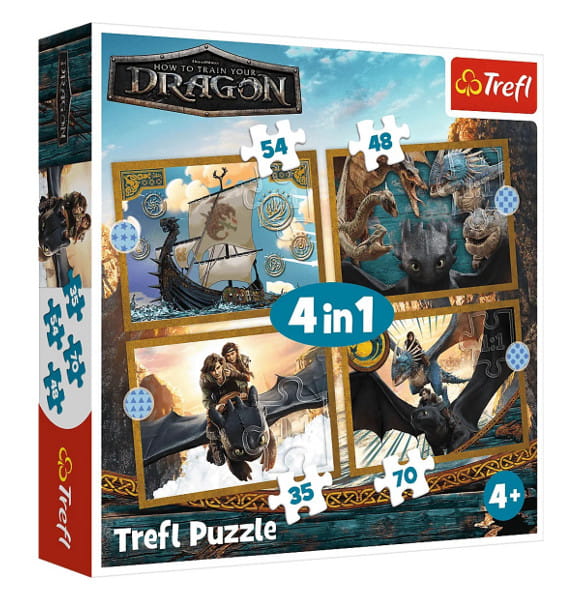 Puzzle 4w1 Smocze dni
