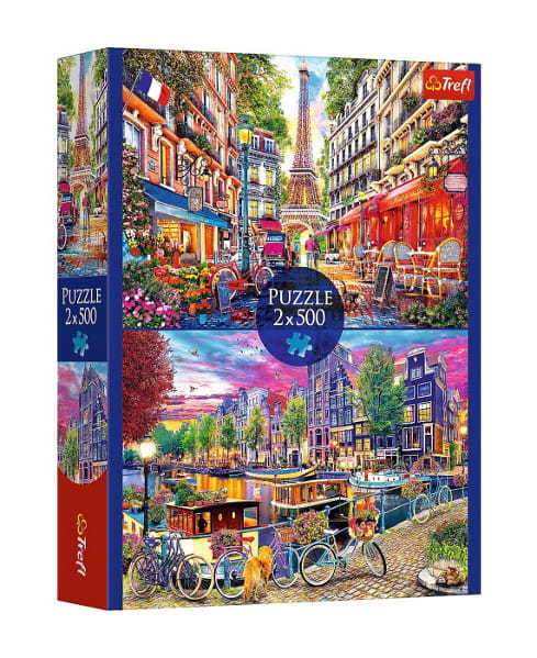 Puzzle 2x500 Europejskie stolice - Trefl