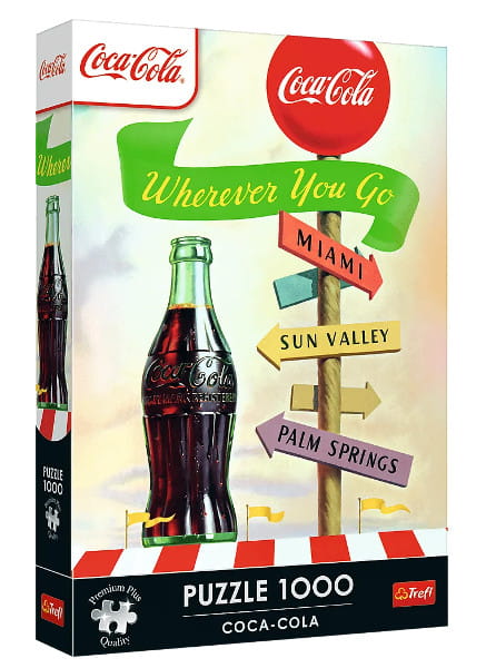 Puzzle 1000 Premium Plus Coca Cola Gdziekolwiek zmierzasz
