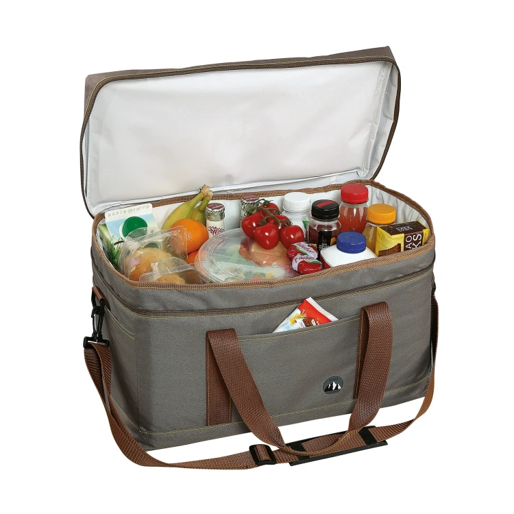 Torba termiczna piknikowa, 46x23x26 cm, 25 l, szara