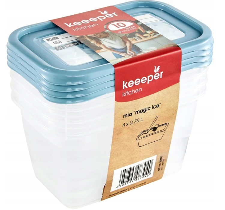 Zestaw pojemników Keeeper Mia Magic Ice 0,75 l 4 szt.