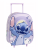 Plecak szkolny 3D walizka z kółkami STITCH - do szkoły / na wakacje fiolet