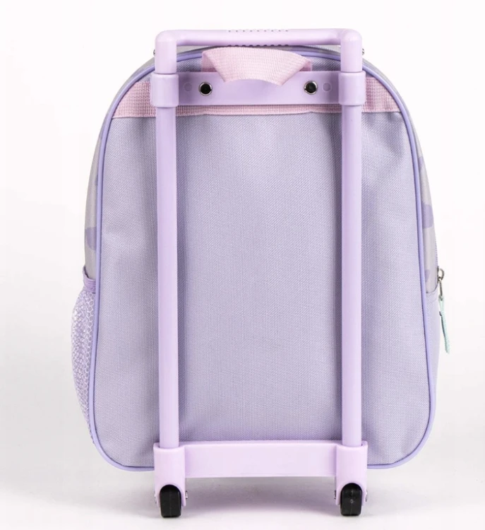 Plecak szkolny 3D walizka z kółkami STITCH - do szkoły / na wakacje fiolet