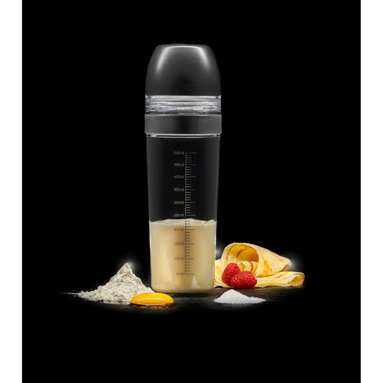 Shaker do ciasta, tworzywo sztuczne, 0,5 l, śred. 8 x 25 cm, szary