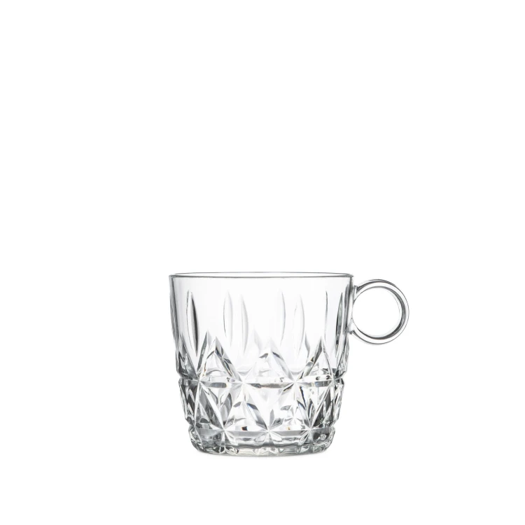 Zestaw filiżanek piknikowych, 4 szt., przezroczysty akryl, 0,2 l, śred. 8 x 8 cm