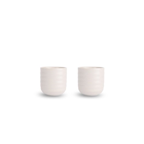 Kubki do grzanego wina, 2 szt., kamionka, 0,18 l, śred. 7 x 7,5 cm, białe