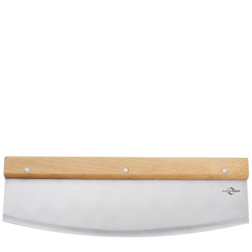 Nóż do pizzy, stal nierdzewna/drewno bukowe, 32 cm
