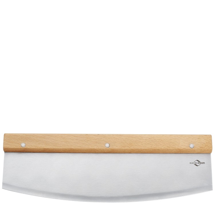Nóż do pizzy, stal nierdzewna/drewno bukowe, 32 cm