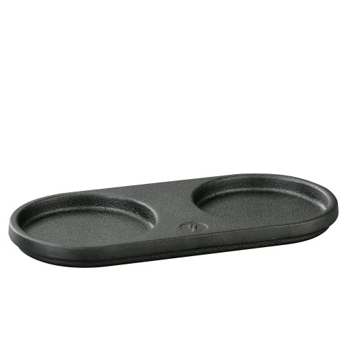 Podstawka pod młynki, żeliwo, 20 x 9 cm, na 2 młynki o średnicy do 7,5 cm