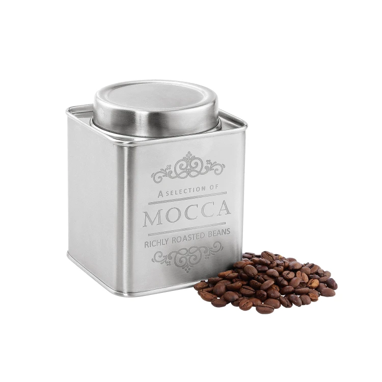 Pojemnik na kawę, satynowa stal, 250 g