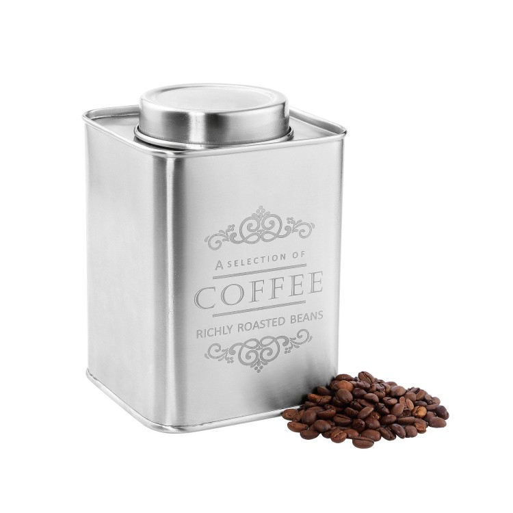 Pojemnik na kawę, satynowa stal, 500 g