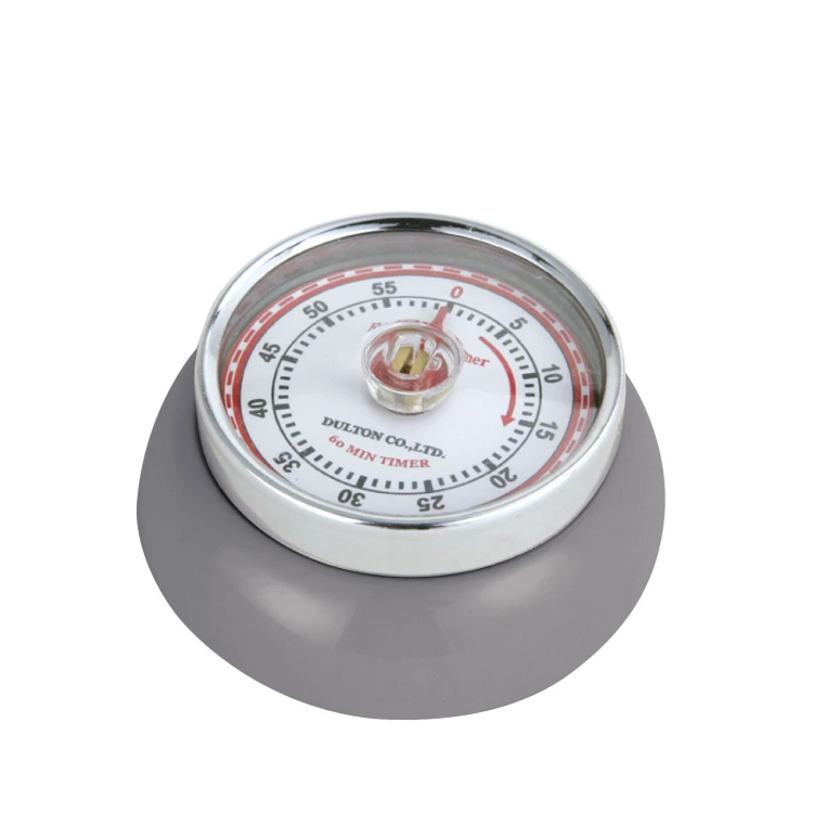 Timer mechaniczny, śred. 7x3 cm, szary