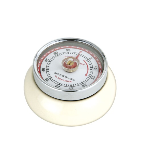 Timer mechaniczny, śred. 7x3 cm, kremowy