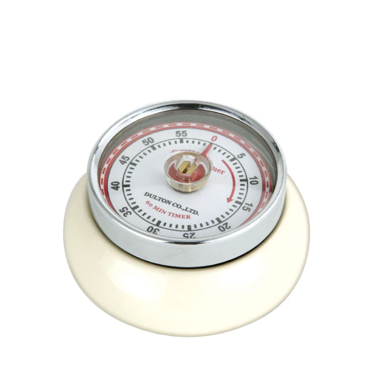 Timer mechaniczny, śred. 7x3 cm, kremowy