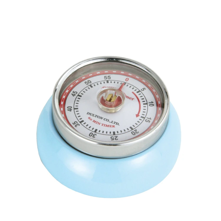 Timer mechaniczny, śred. 7x3 cm, błękitny