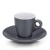 Filiżanki do espresso ze spodkami, 2 szt., ceramika, 0,05 l, śred. 12 x 6,5 cm, szare