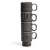 Filiżanki do espresso, 4 szt., szare, ceramika, 0,1 l
