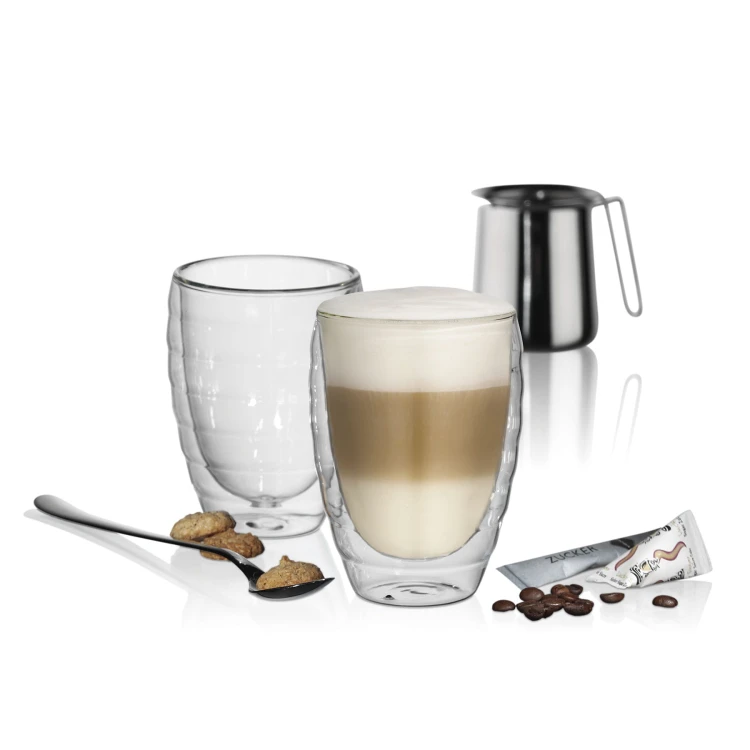 2 szklanki do latte macchiato o podwójnych ściankach, śred. 8,5 x 12 cm, 0,3 l