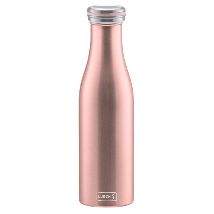 Butelka termiczna, stalowa, 0,5 l, różowe złoto
