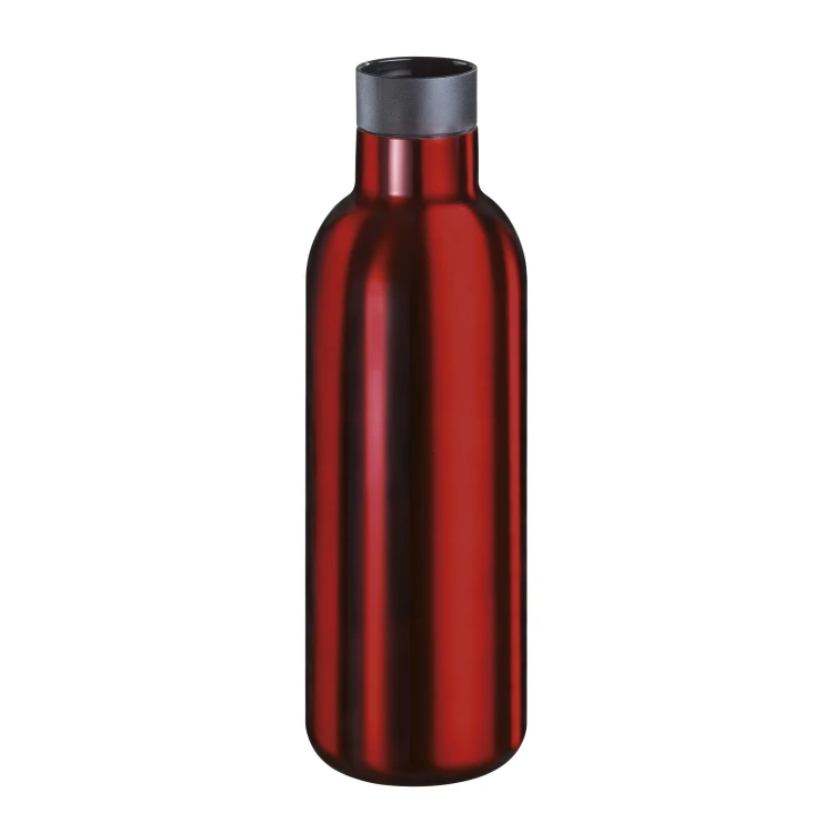 Butelka termiczna, stal nierdzewna, 0,65 l, śred. 8 x 24,5 cm, czerwona